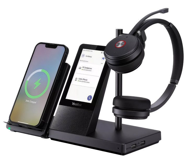 DTS headset and device charging stand for 4G failover